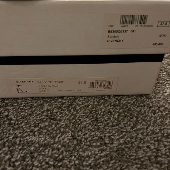 Givenchy Black Strappy Heels - Picture 2 of 6